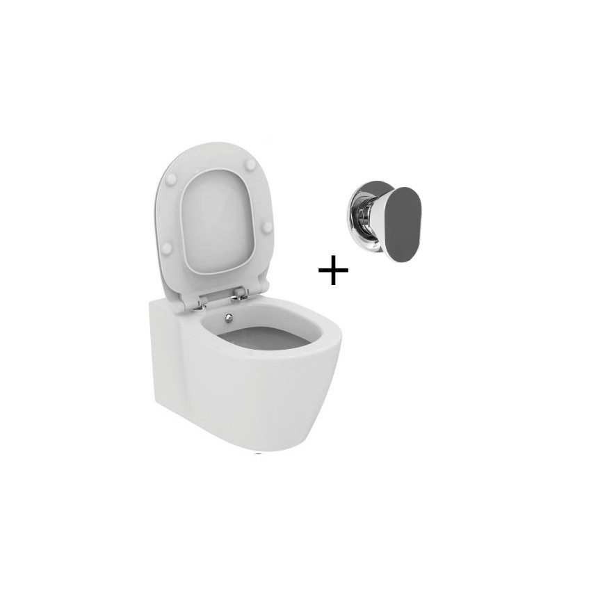 Set Vas WC Connect cu functie de bideu suspendat + baterie bideu Daniel  Omega