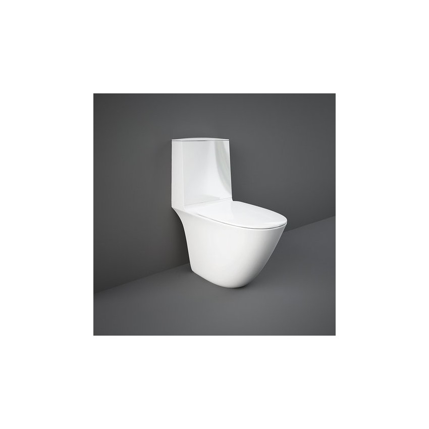 Set vas WC stativ Rak Sensation rimless cu rezervor ceramic si capac  Soft-Close