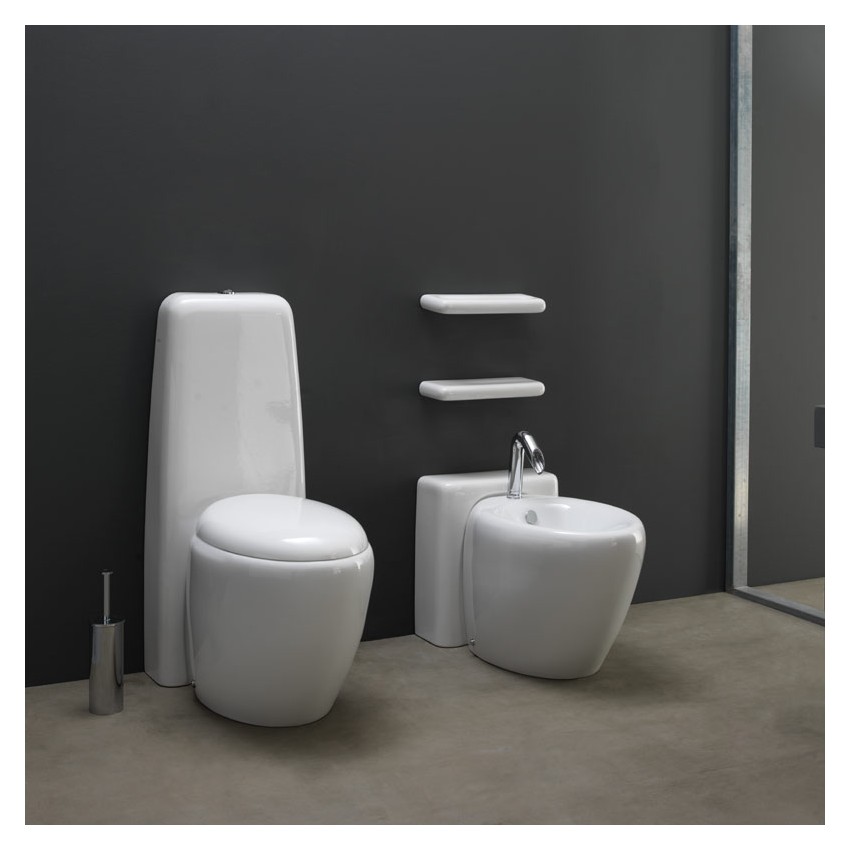 Set vas WC GSG Monoblock cu rezervor Geberit si capac soft-close, alb